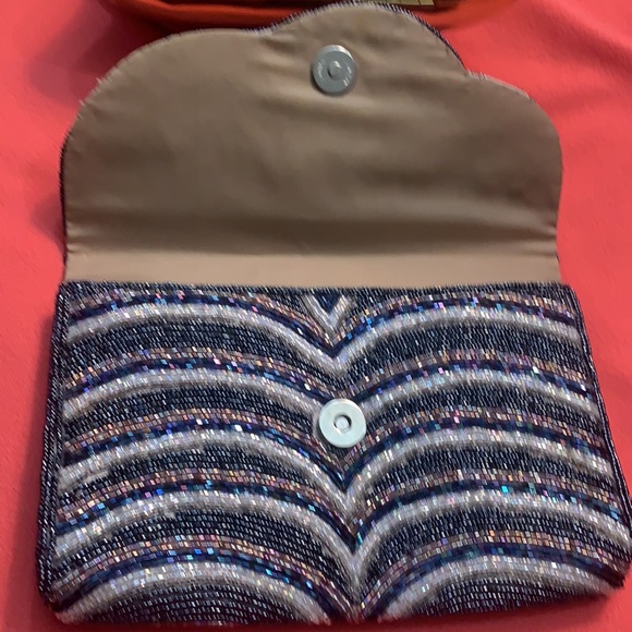 VINTAGE BEADED EVENING CLUTCH UNBRANDED VTG ART DECO - Picture 3 of 11